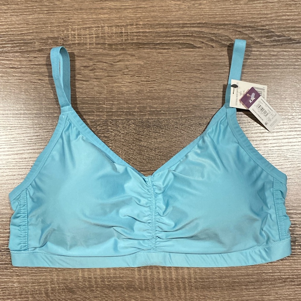 NWT - Kindly Yours Sustainable Micro Scoop Bralette - Blue - XXL